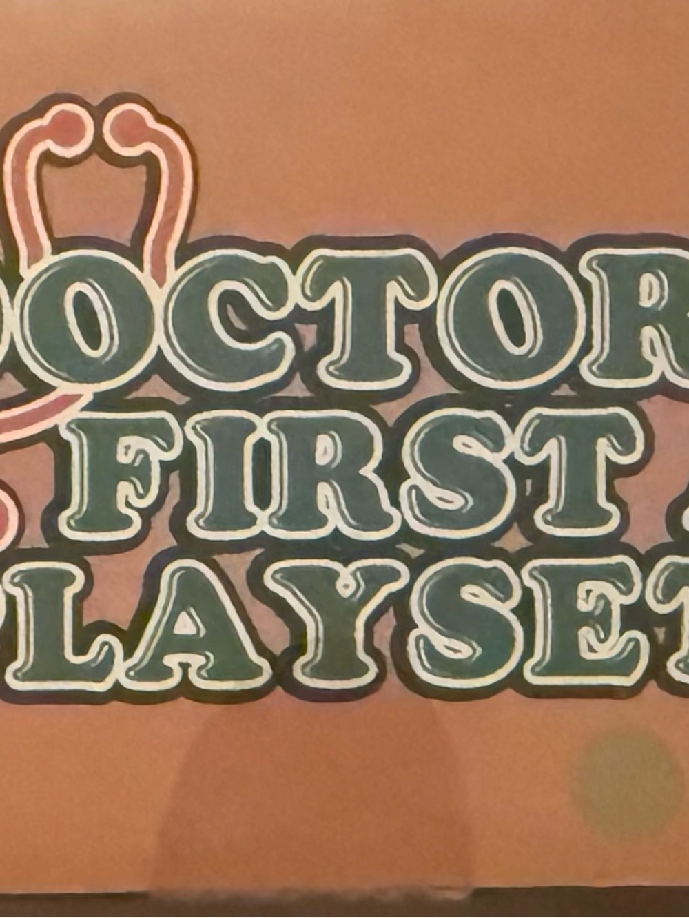 Doctor First Playset Graphic in Green and Pink